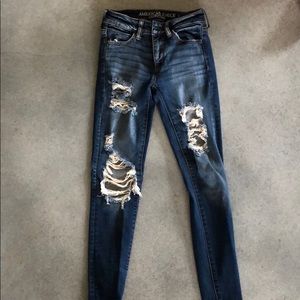 Dark Wash Distressed Jeans